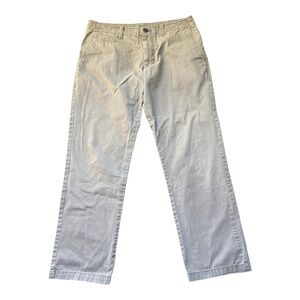 Old Navy Gray Chinos 32x30 Broken-In Straight Leg Faded Casual Work Pants